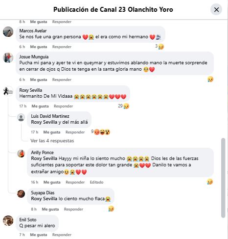 Messages left by the Honduran footballer who died in an accident in Olanchito
